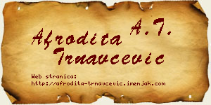 Afrodita Trnavčević vizit kartica